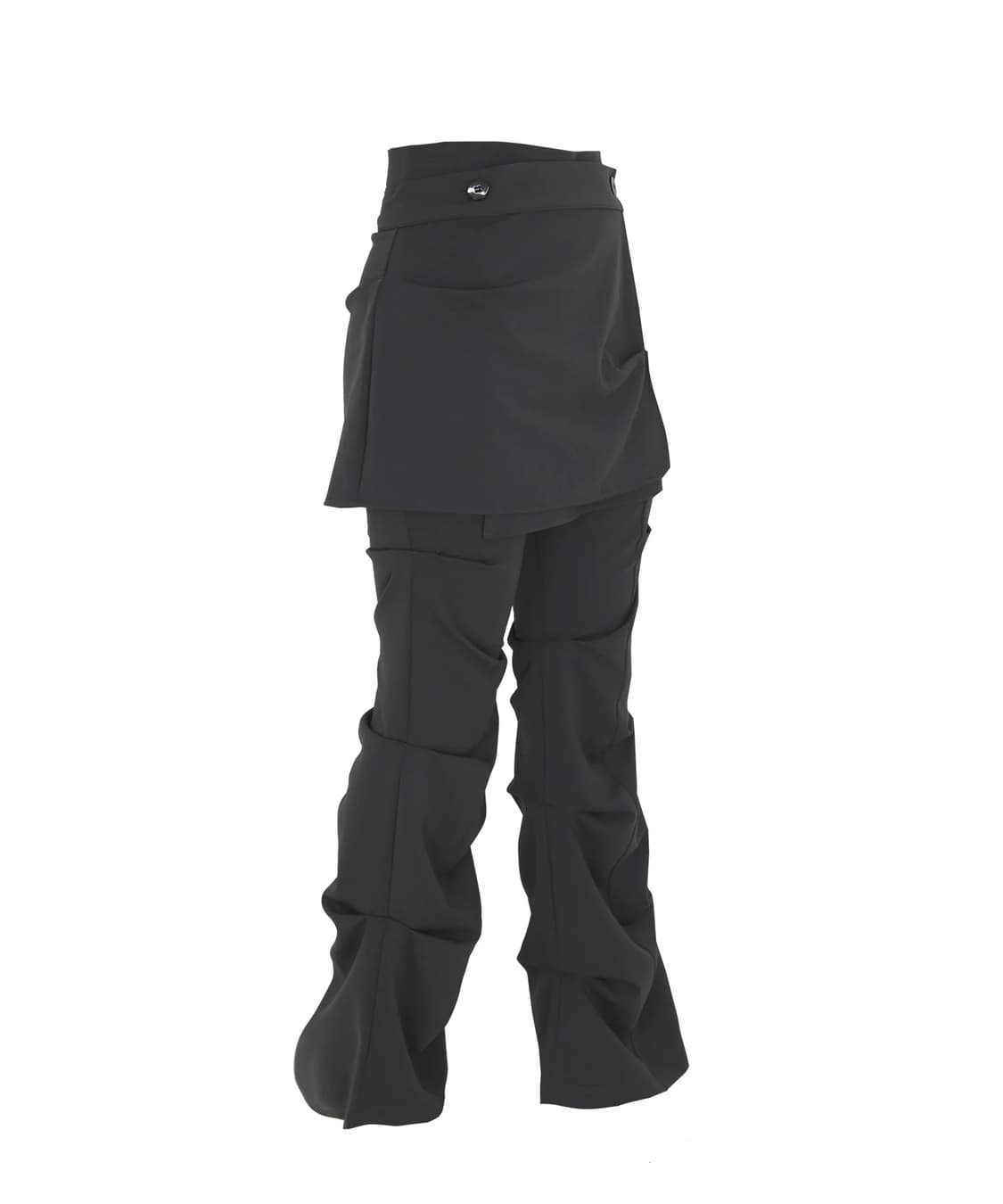 오호스 랩오버 턱 팬츠 차콜 상품이미지1