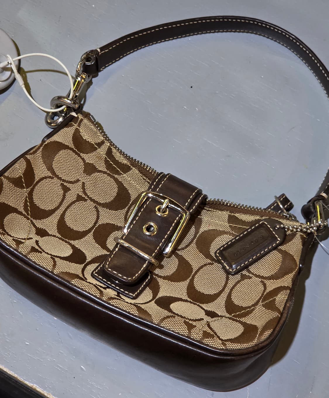 Coach 코치 패턴 브라운 미니버클백 상품이미지1