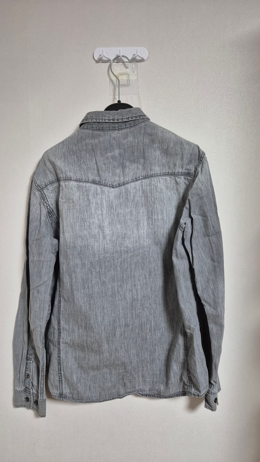 에비수 그레이 셔츠 남방 흑청 상품이미지3