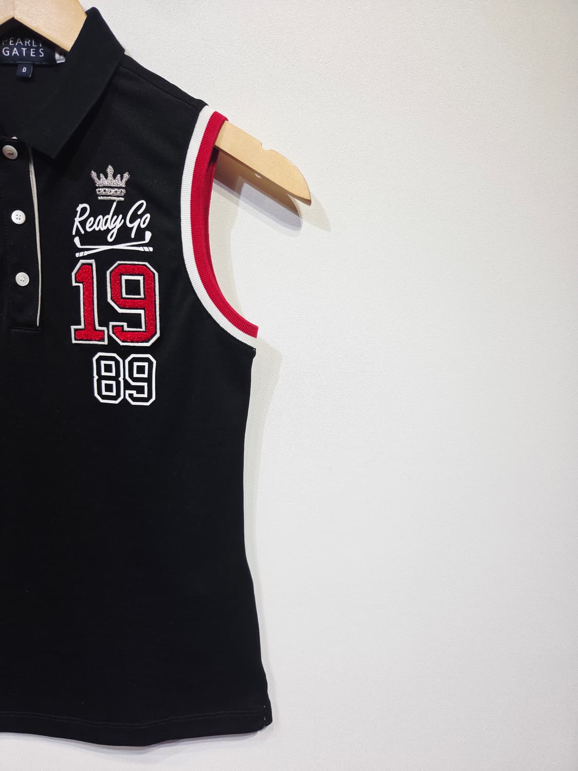 44~55. 파리게이츠 자수 포인트 민소매 카라 골프 티셔츠 상품이미지4