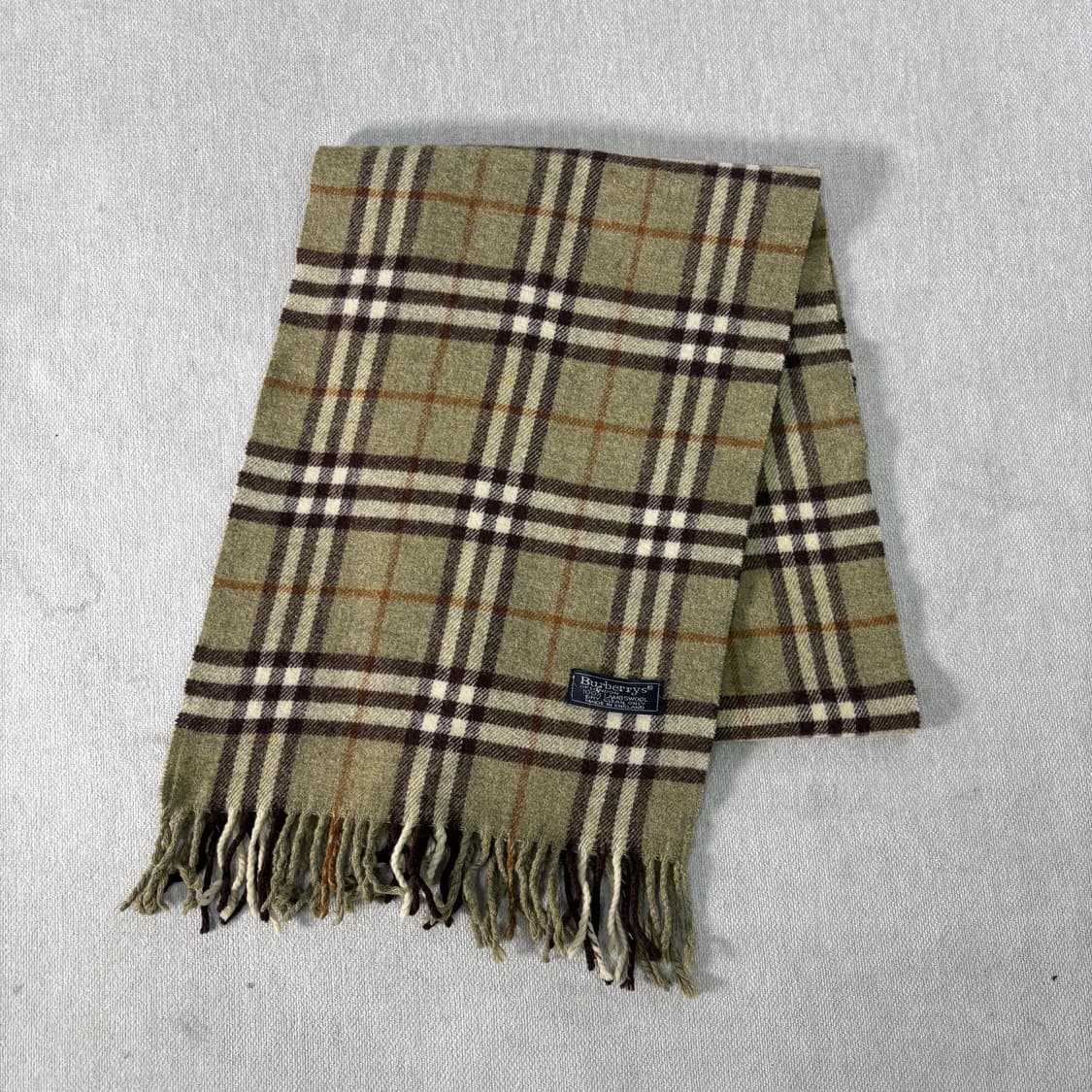 버버리 노바체크 램스울 그린 머플러 상품이미지1