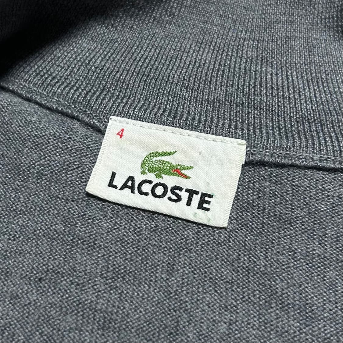 [M] Lacoste 라코스테 챠콜 반집업 니트 상품이미지4