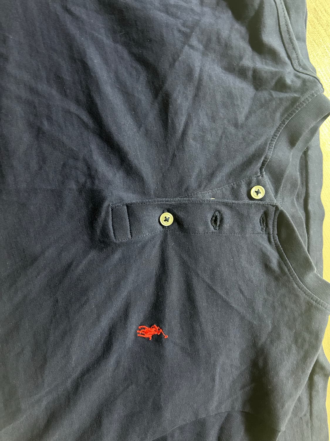 폴로 랄프로렌 헨리넥 티셔츠 네이비 색상 상품이미지2