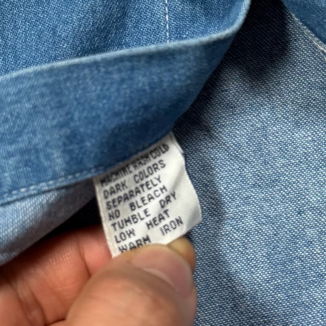 80's Chaps Ralph Lauren 컨트리 코튼 데님 셔츠 상품이미지5