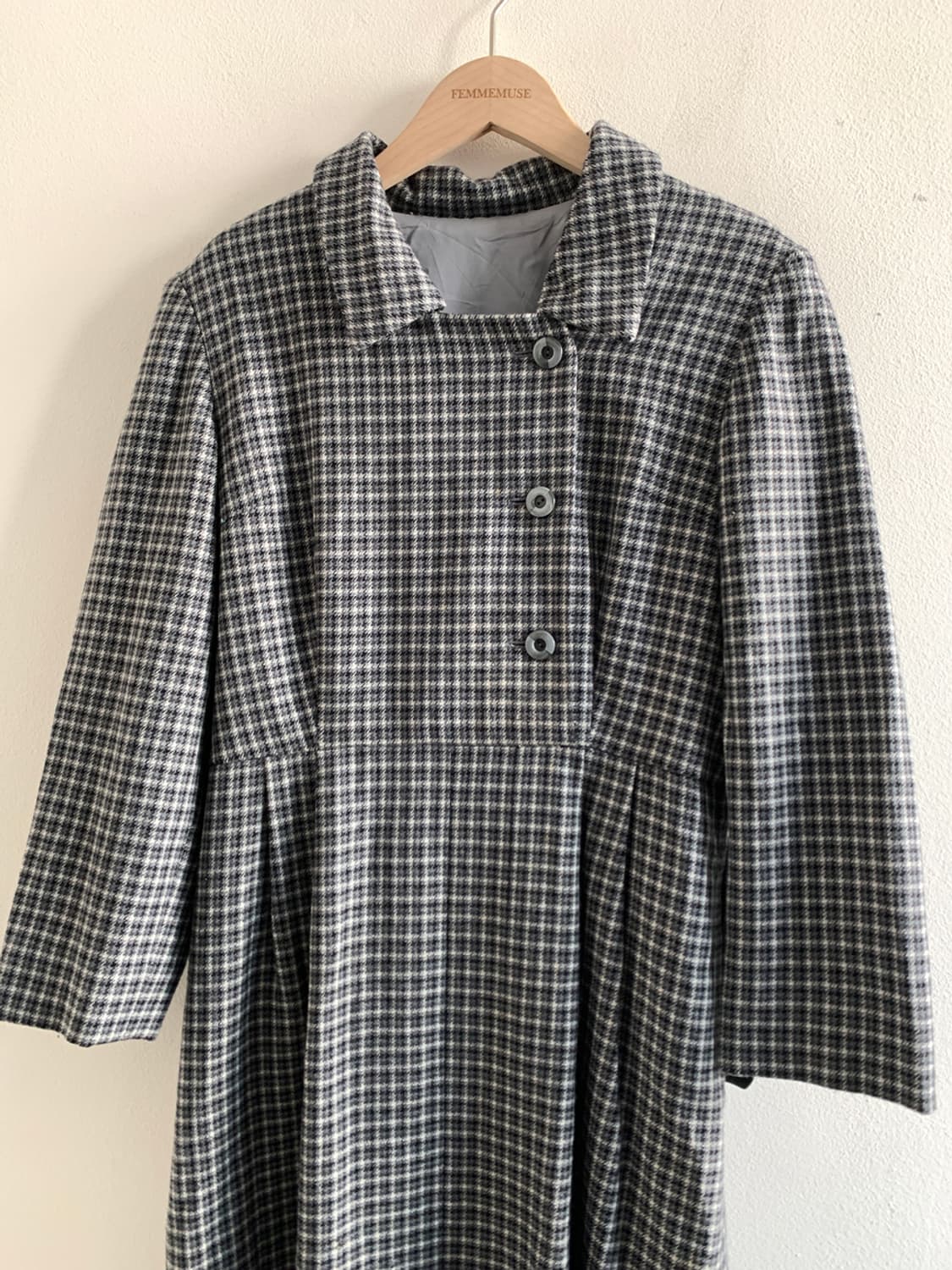 Classic check belted dress 상품이미지2