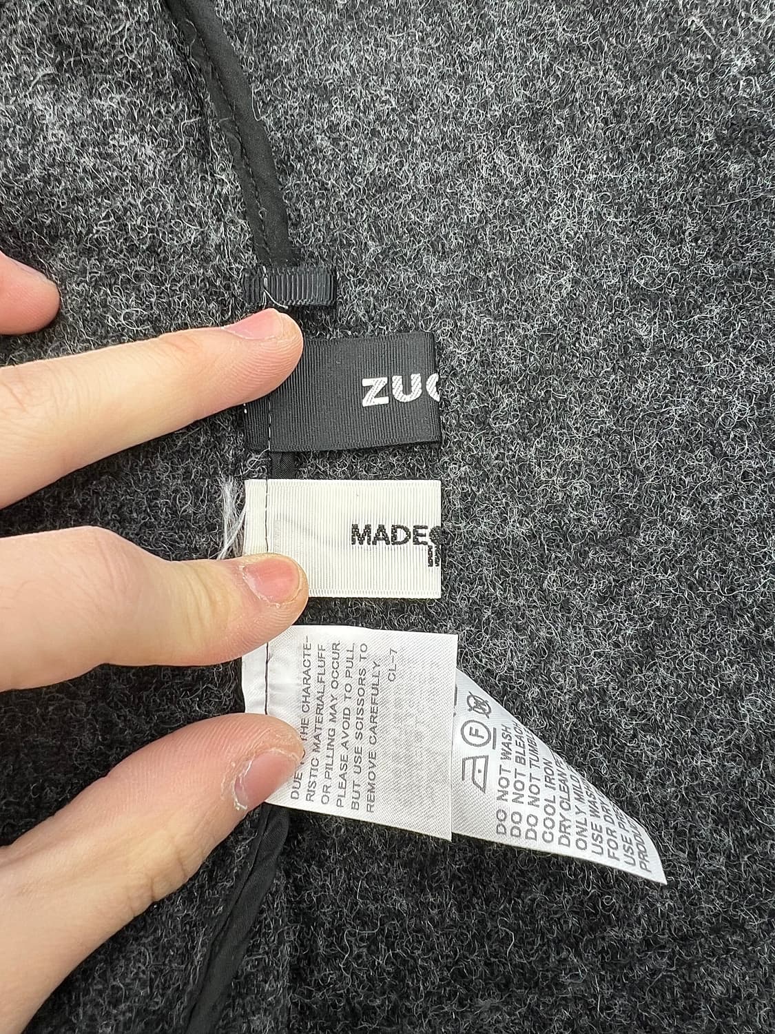 주카 믹스 블루 더플 와타 슬라이버 니트 코트 자켓 상품이미지7