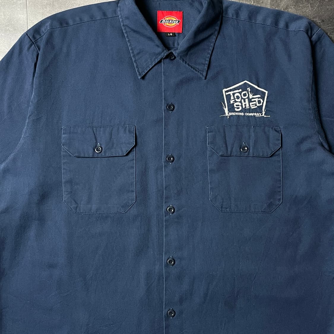 DICKIES 디키즈 빈티지 네이비 플랩포켓 반팔 워크셔츠 A00967 상품이미지3