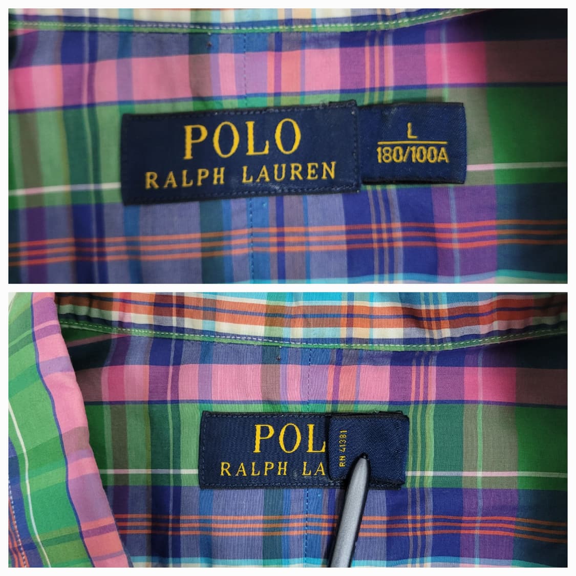 POLO 폴로 랄프로렌 체크 셔츠 / 남 L 멀티 컬러 상품이미지8