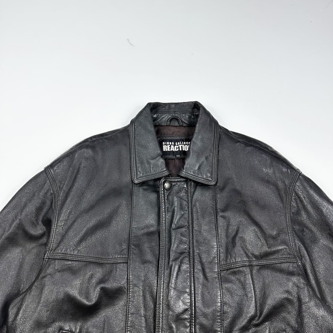 VTG 빈티지 소가죽 블루종 자켓 블랙 XL 상품이미지2