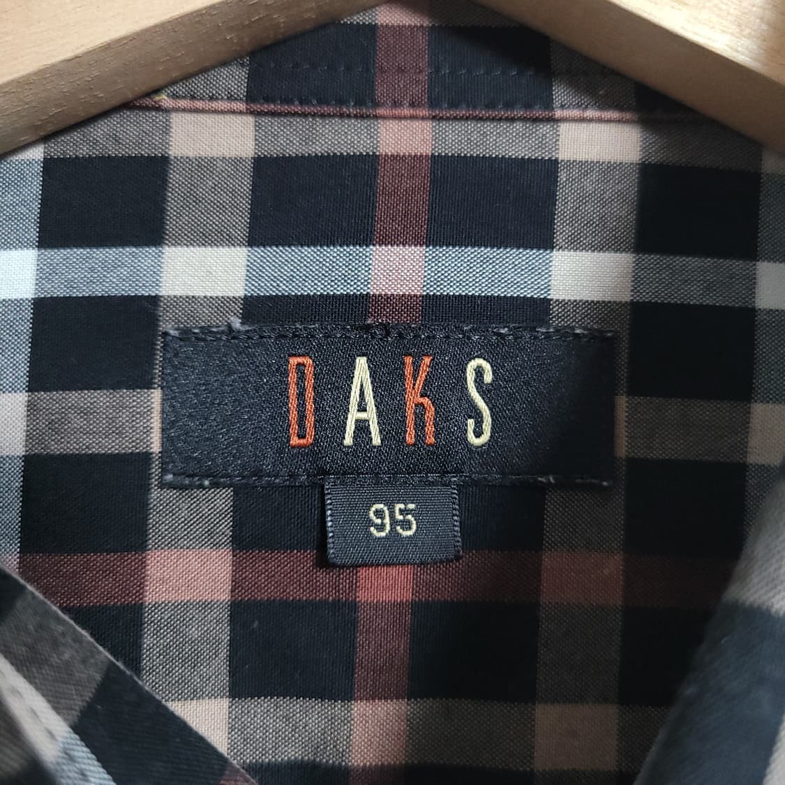 (95) DAKS 닥스 체크 셔츠 남방 다크 브라운 상품이미지2