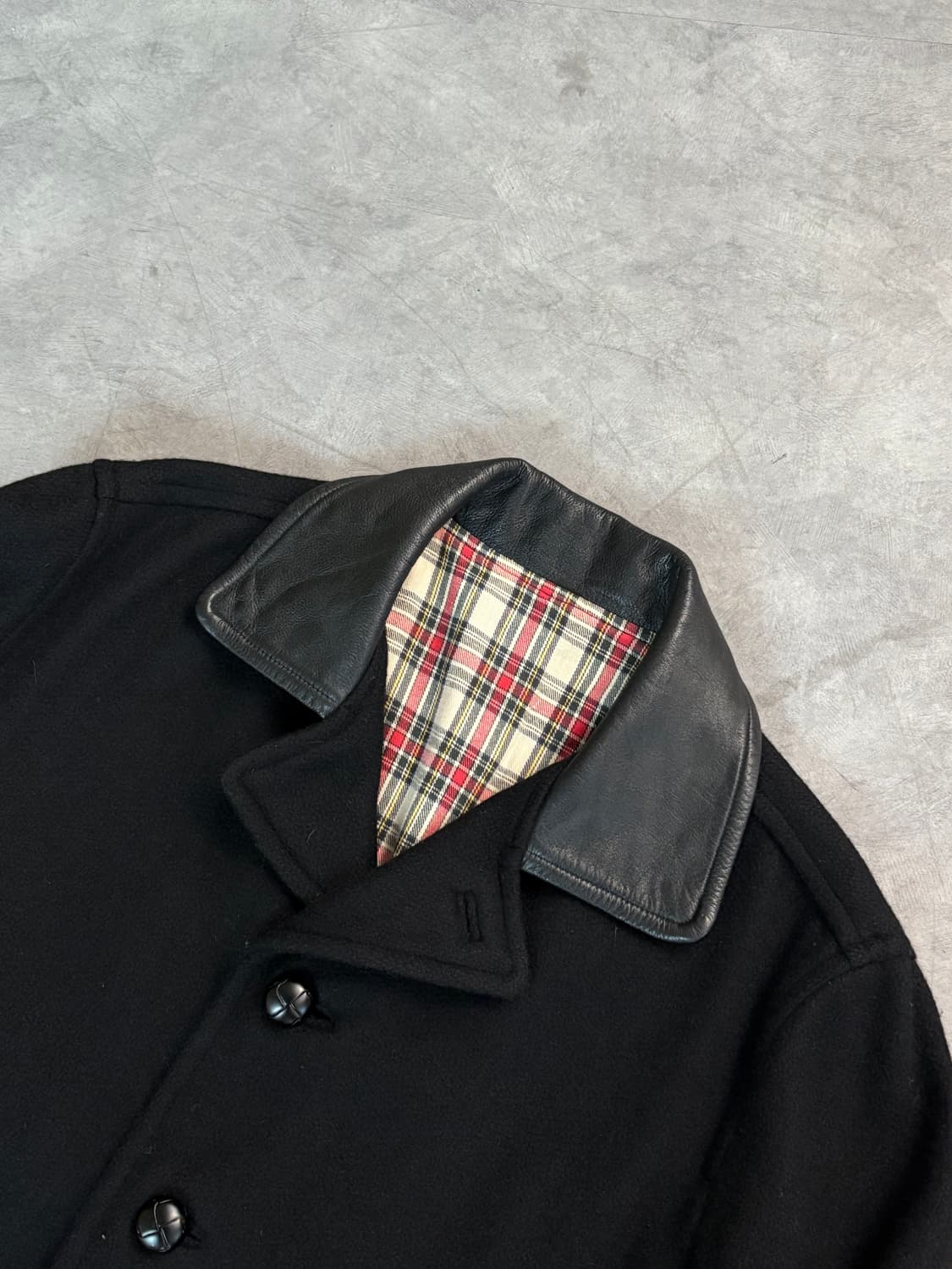 45RPM 파이어맨 헤비 블랙 울 코트 상품이미지2