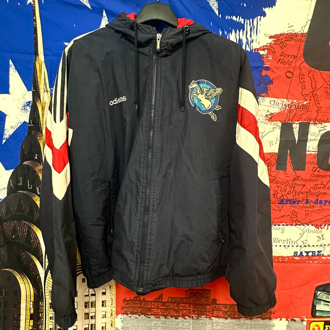 올드스쿨 아디다스 레어템 유니콘 오버핏 누빔후드패딩105 상품이미지1