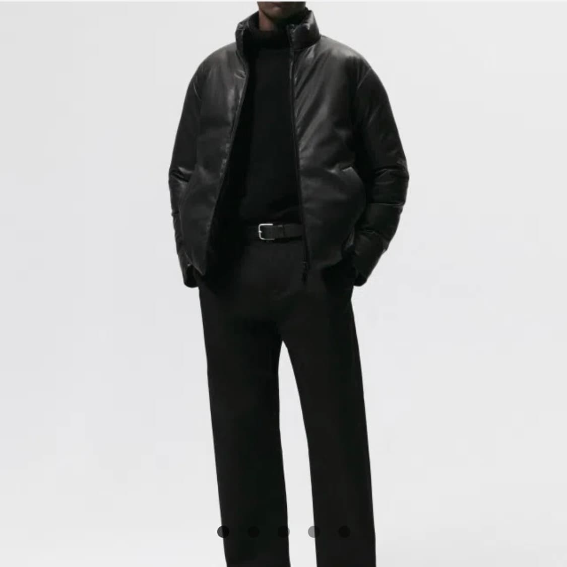 ZARA 자라 에코 레더 패딩 점퍼 상품이미지5