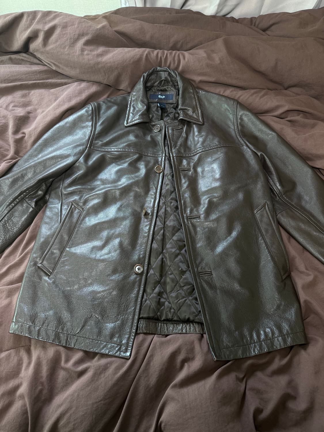 올드갭 레더 카코트 S 상품이미지1