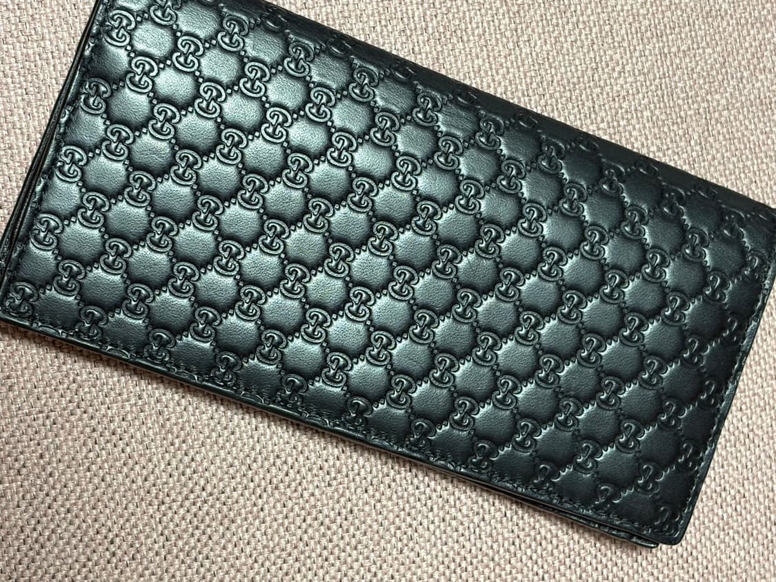 정품)구찌 GG 마이크로시마 장지갑 블랙 상품이미지1