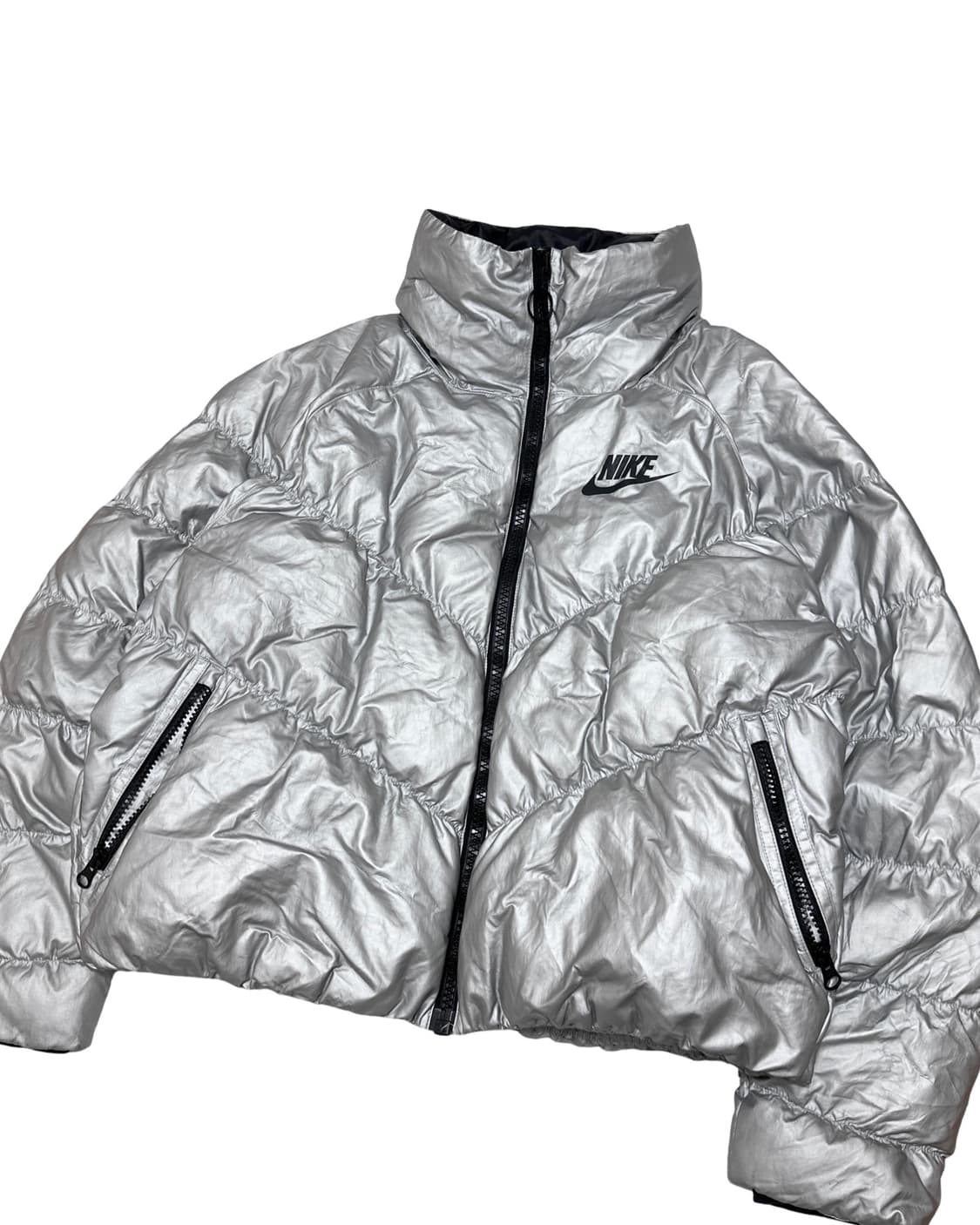 나이키 메탈릭 실버 푸퍼 패딩 상품이미지3