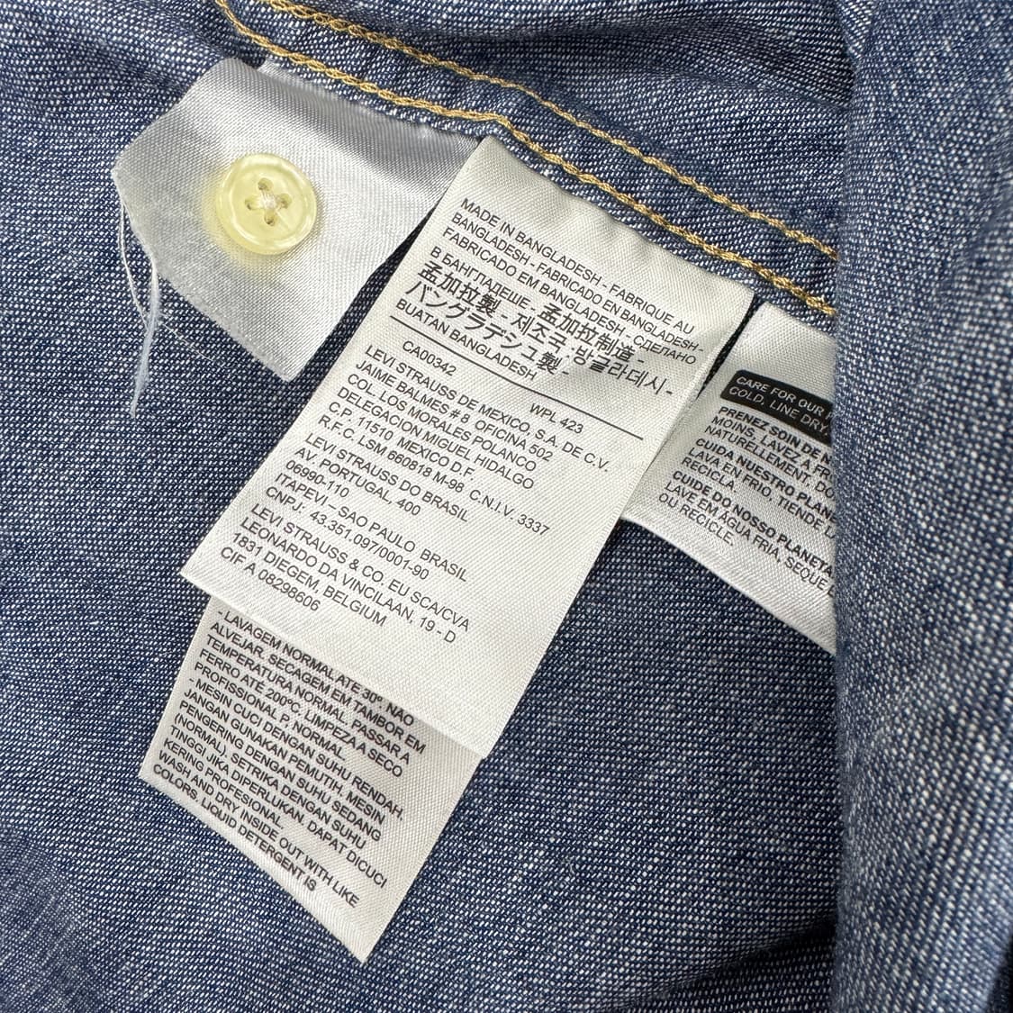 L 리바이스 데님 웨스턴 남방 셔츠  상품이미지6