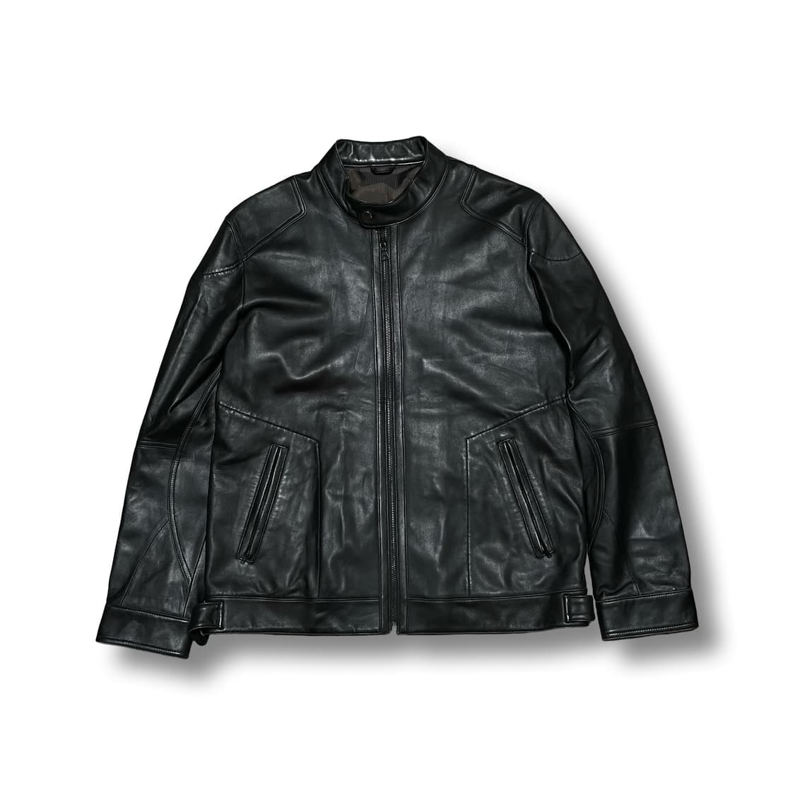 [L] 빈티지 블랙 양가죽 라이더 자켓 상품이미지1