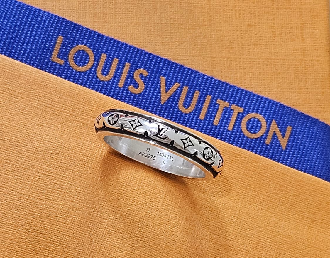 루이비통 925실버 LV 밤부 반지 L(국내 약22호) [정품/풀세트] 상품이미지1
