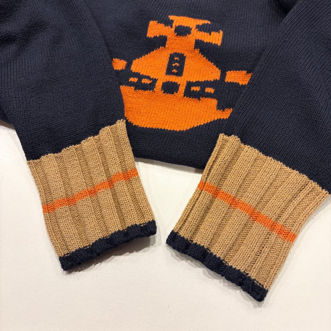 [M] 비비안웨스트우드 빅로고 오렌지 니트 B949 상품이미지6