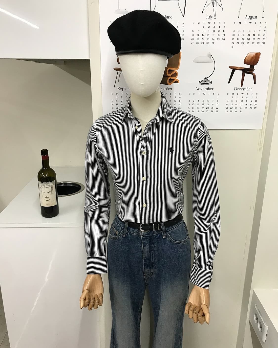 폴로 블랙 스트라이프 셔츠 상품이미지6