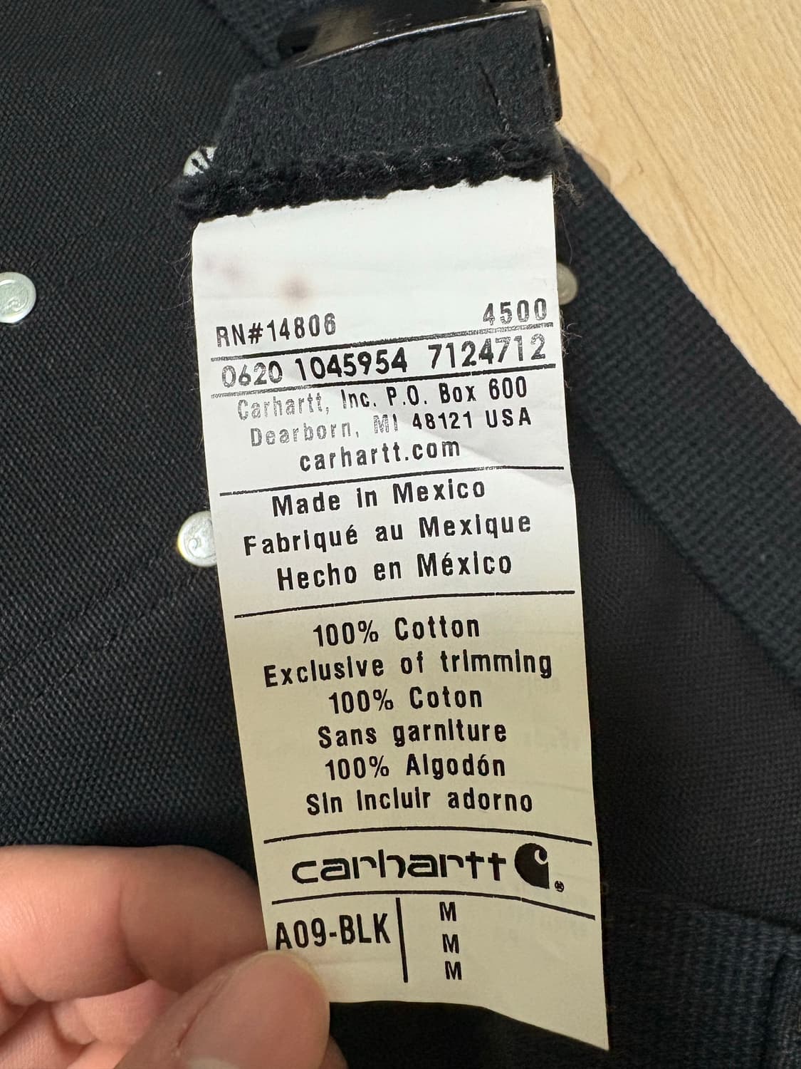  Carhartt 칼하트 반앞치마 블랙 M 상품이미지4