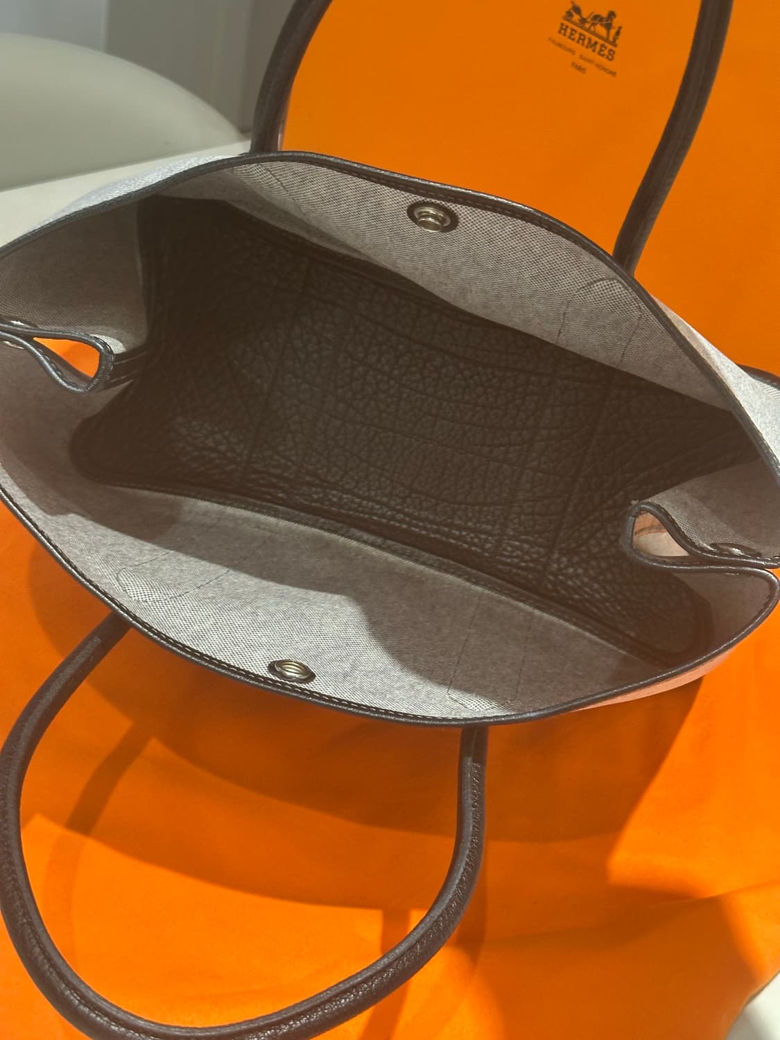 정품 에르메스 가든파티 캔버스 토트백 상품이미지7