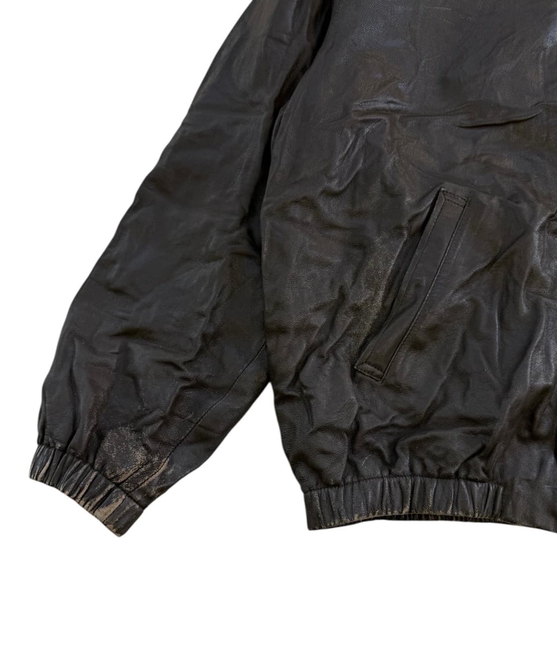 폴로 랄프 로렌 90‘s 일경물산 쉽스킨 레더 스윙톱 자켓 상품이미지5