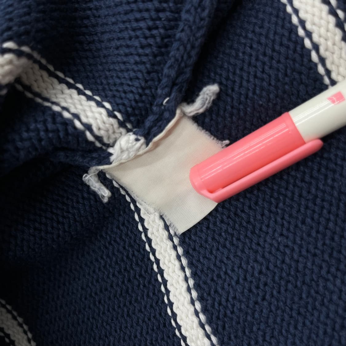 폴로 랄프로렌 소라포니 화이트 단가라 딥블루 pk 니트 90 상품이미지5