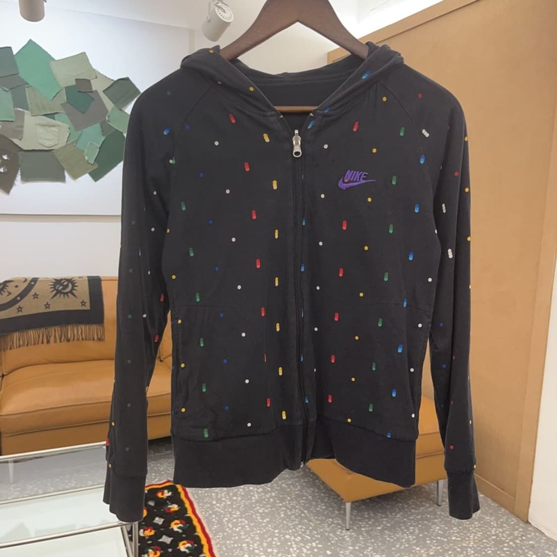 나이키 희귀 Y2K 레인보우 도트 리버시블 후드집업 M C08220 상품이미지3