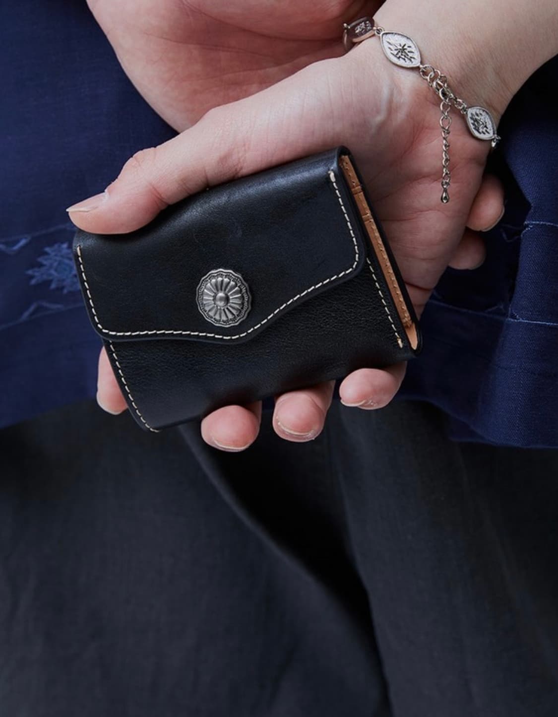 OGARP Concho Cow Leather Wallet Black 상품이미지6