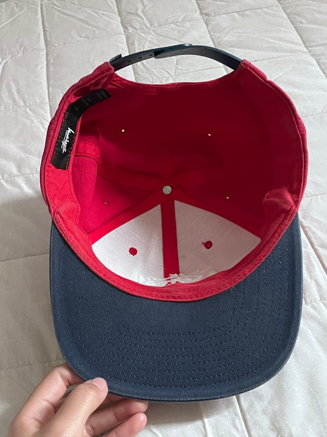 (착용감있음) 스투시 배색 모자 상품이미지5