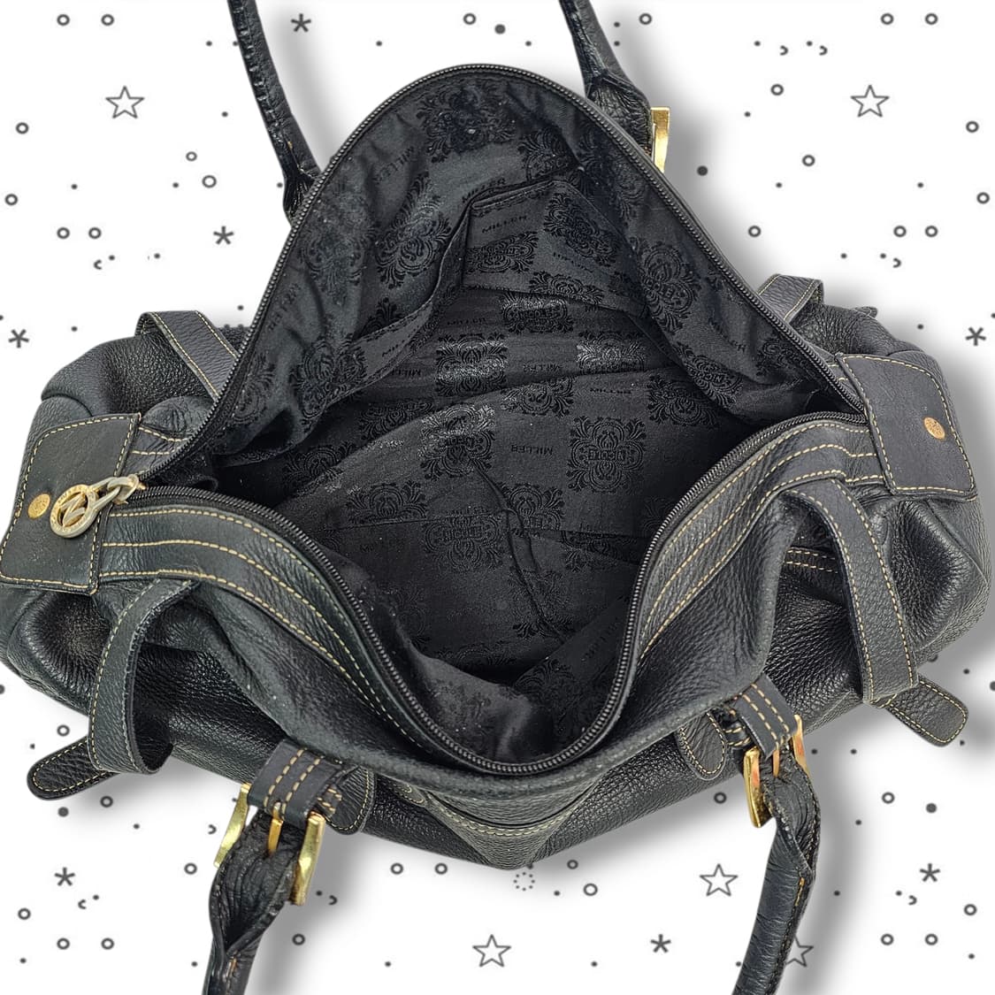 Nicole 니콜밀러 블랙 가죽 토트백 상품이미지6