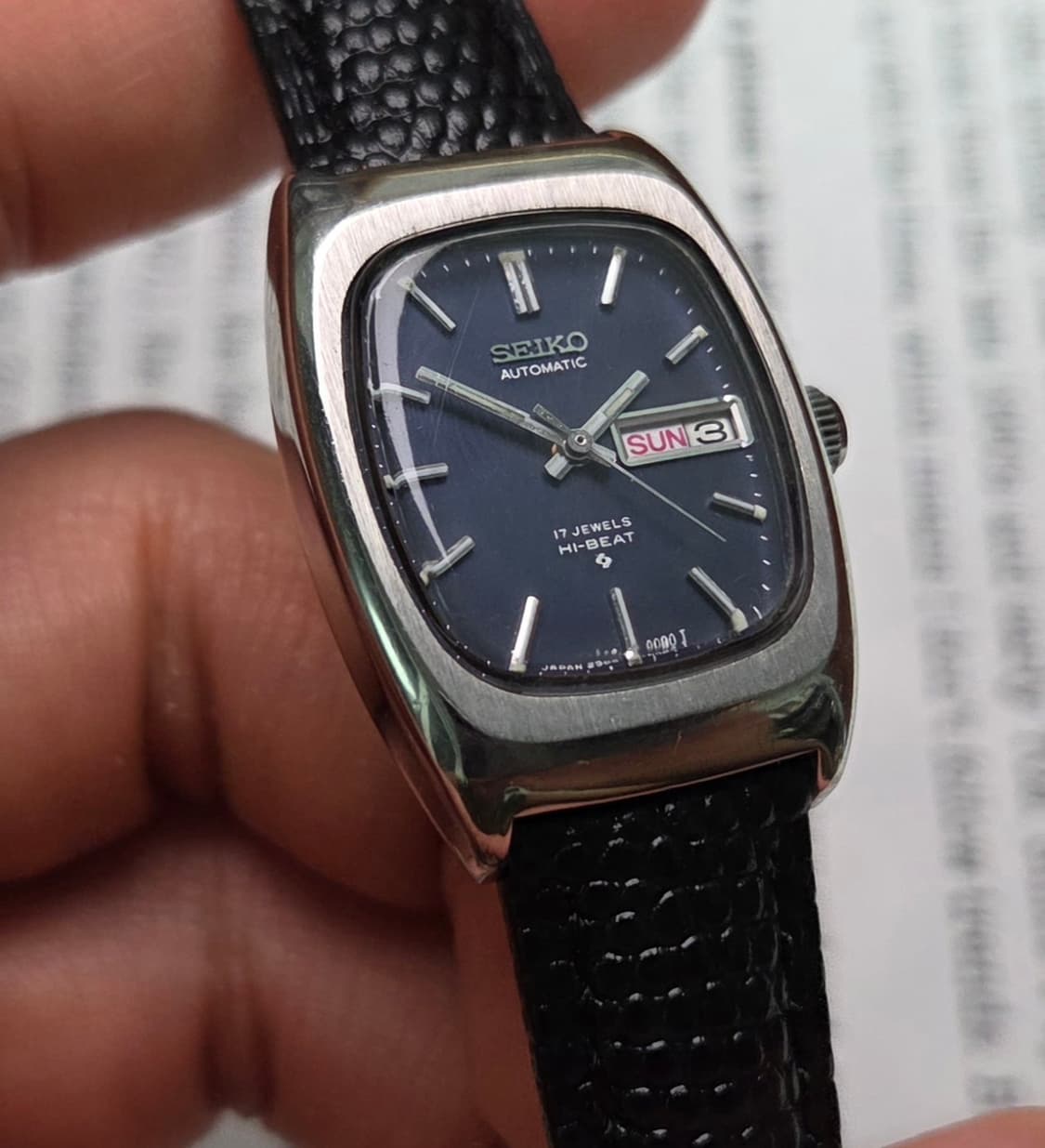 레어] 빈티지 세이코 하이비트 오리지널 블루청판 데이데이트 여성용 
 상품이미지3
