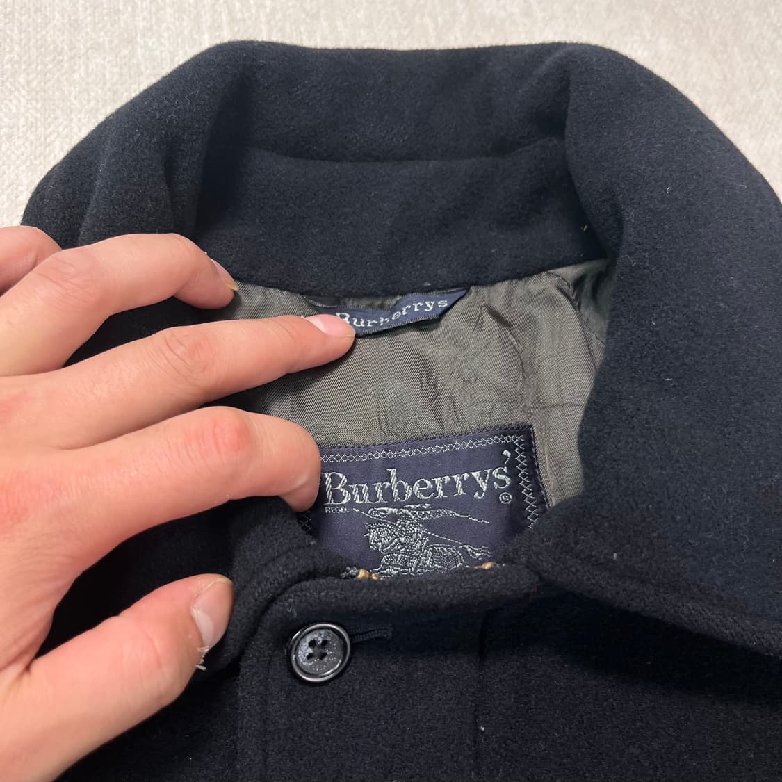 100 버버리 90s 울 블루종 자켓 상품이미지2