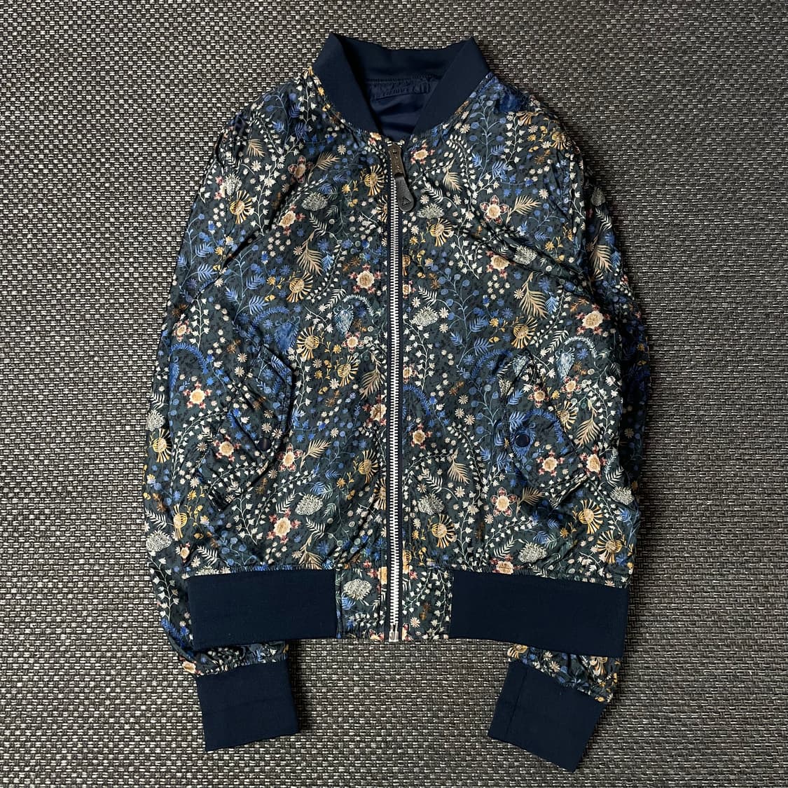 빈티지 네이비 플라워 리버시블 항공 점퍼 상품이미지5