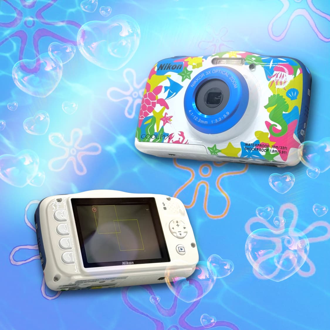 [찰스엔터픽!] 니콘 Coolpix W100 화이트마린 디지털카메라 상품이미지1