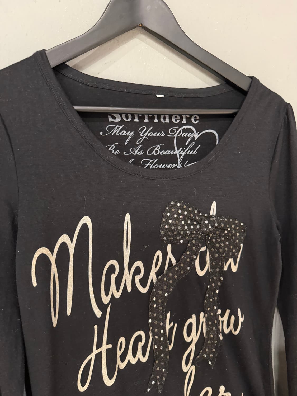 ribbon point lettering long sleeve 상품이미지7