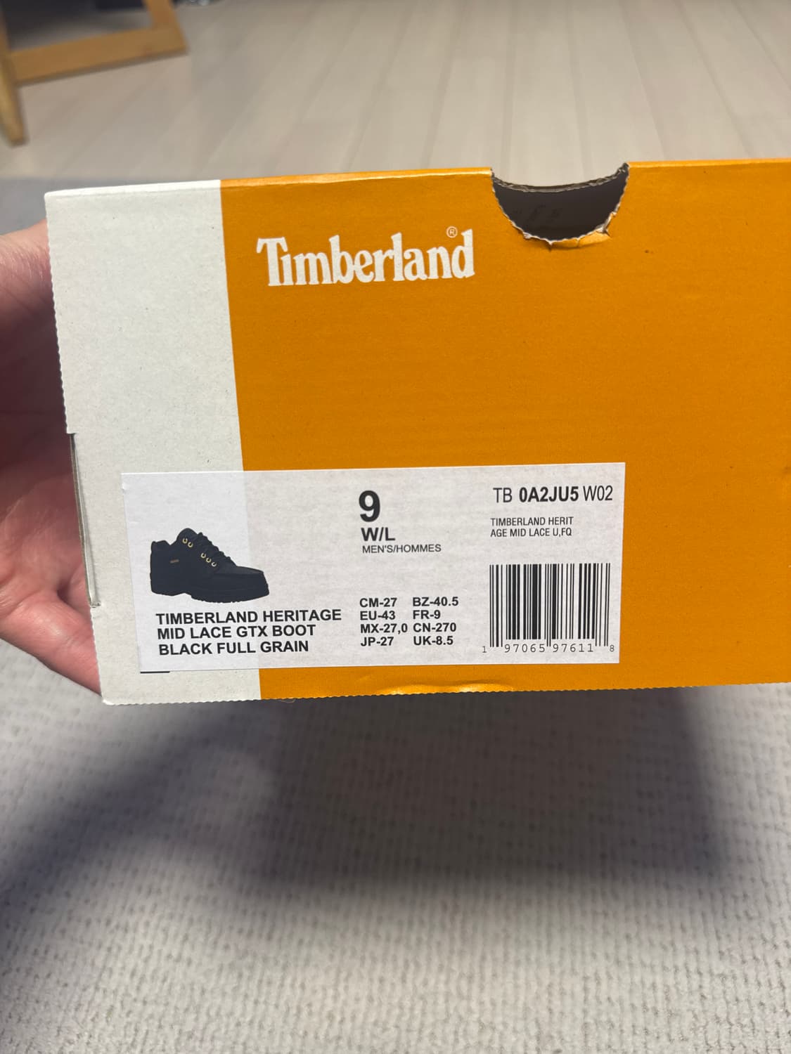 팀버랜드 헤리티지 목토 미드 블랙 판매합니다 상품이미지3