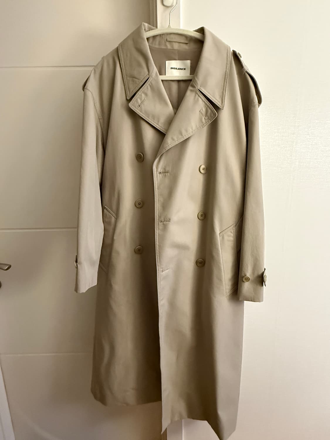 인사일런스 오버사이즈 트렌치 코트 CREAM S 상품이미지1
