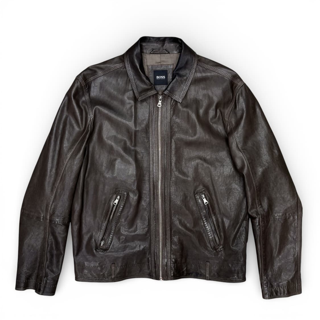 휴고 보스 램 레더 자켓 상품이미지1