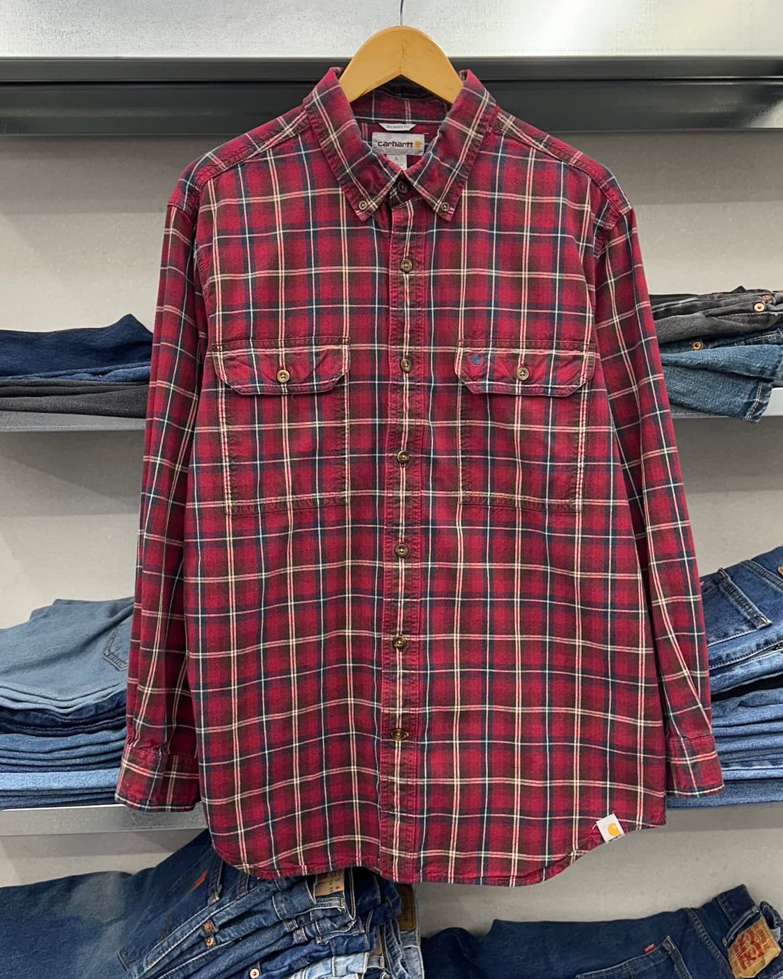 (L)칼하트 체크셔츠-M1761 상품이미지1