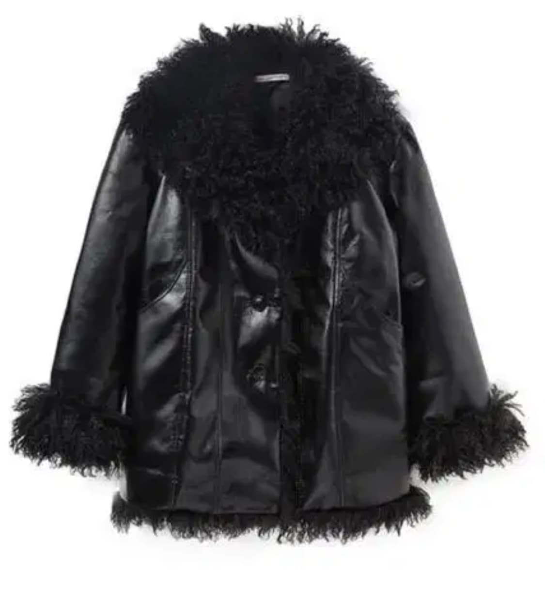 슬로우가먼츠 Faux leather fur jacket 상품이미지1