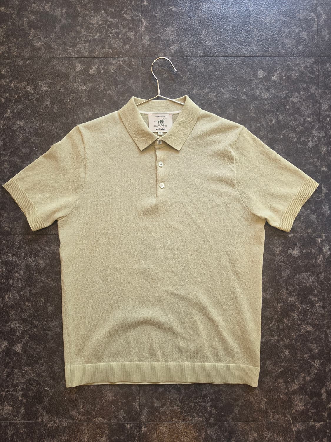 헨리코튼 솔리드 카라 니트(반팔) - 100  상품이미지1