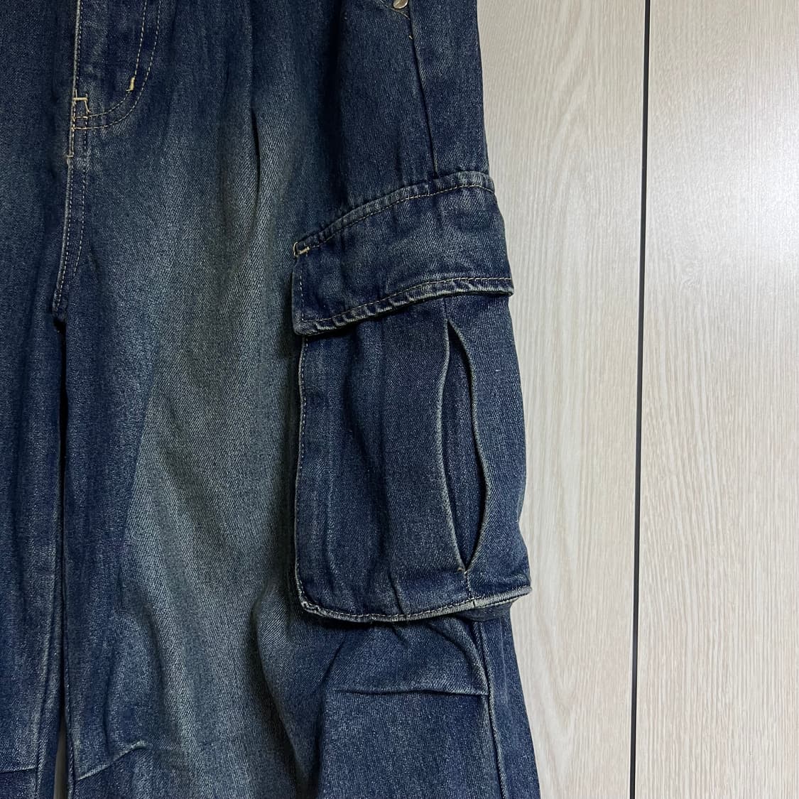 리메인세컨드 원턱 카고 데님 s 상품이미지4