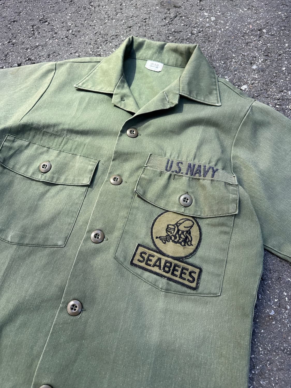 [빈티지] •US Navy Seabees Shirt 상품이미지2