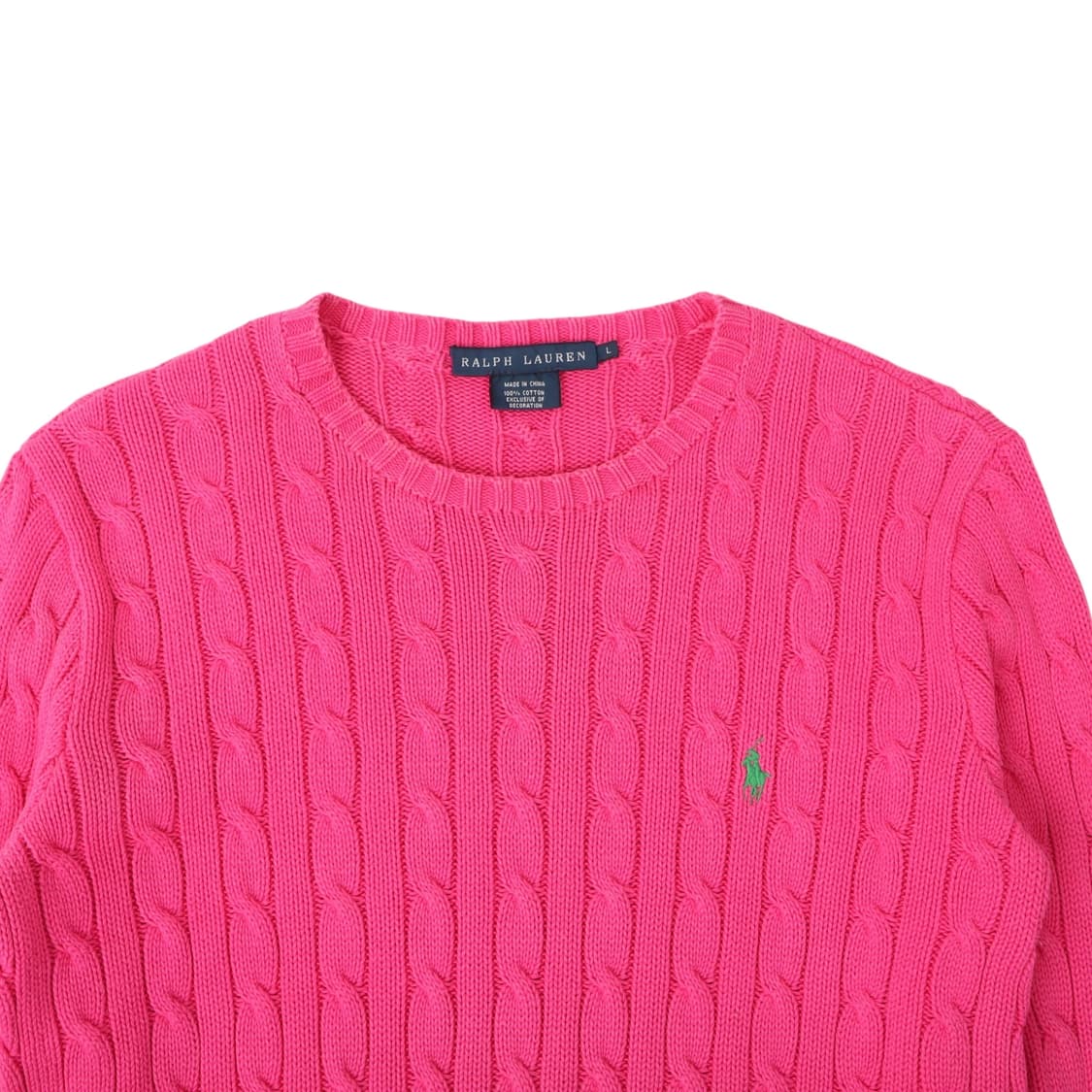 폴로 랄프로렌 핑크 코튼 케이블 니트 상품이미지2