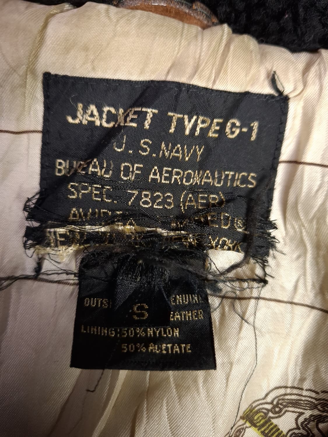 오리지날 탑건 아비렉스 미해군 G-1 리얼레더 항공자켓 상품이미지5