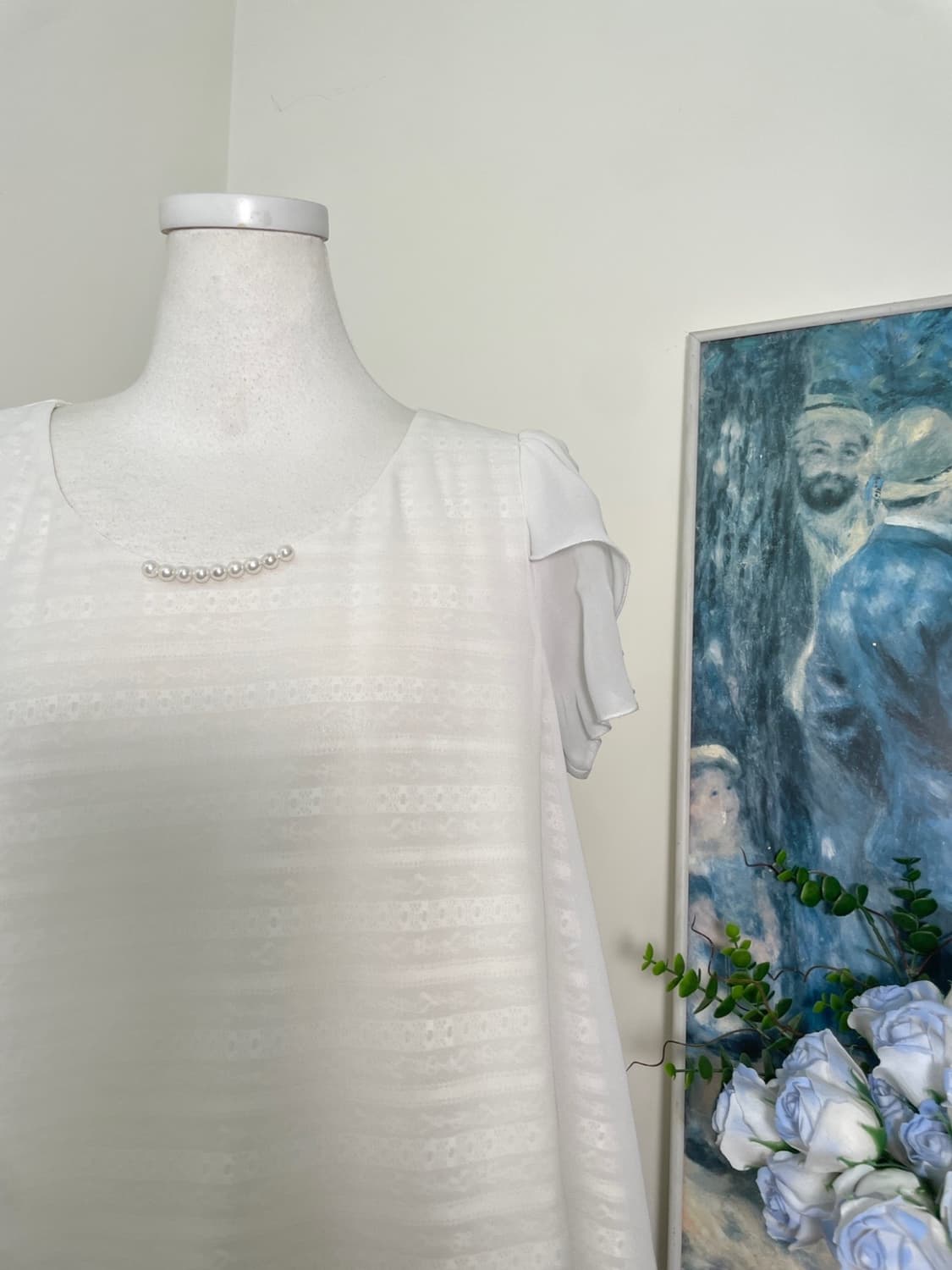 white inner lace ruffle sleeve blouse 상품이미지7