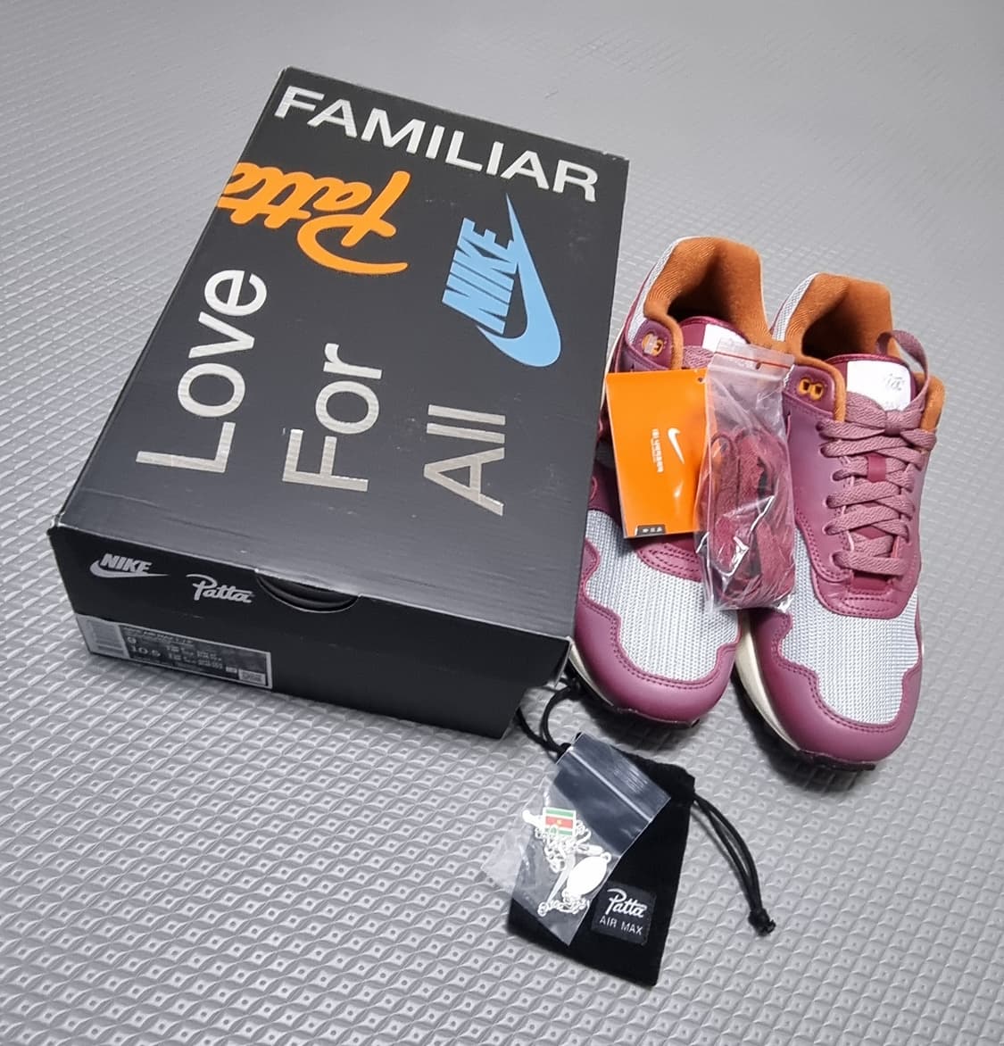 나이키 파타 에어맥스1 나이트 마룬 스니커즈(270) 상품이미지5